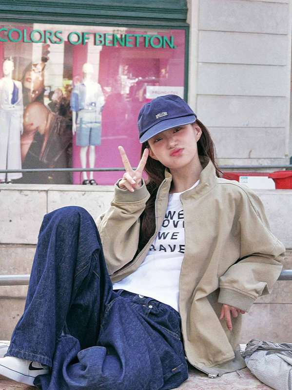 现货S*P2025秋新品复古拉链短外套简约宽松休闲百搭夹克上衣女|undefined