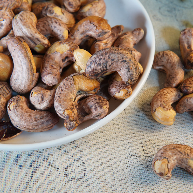 帶皮大腰果仁500g新貨原味堅果零食紫皮鹽焗乾果越南乾貨新疆直發