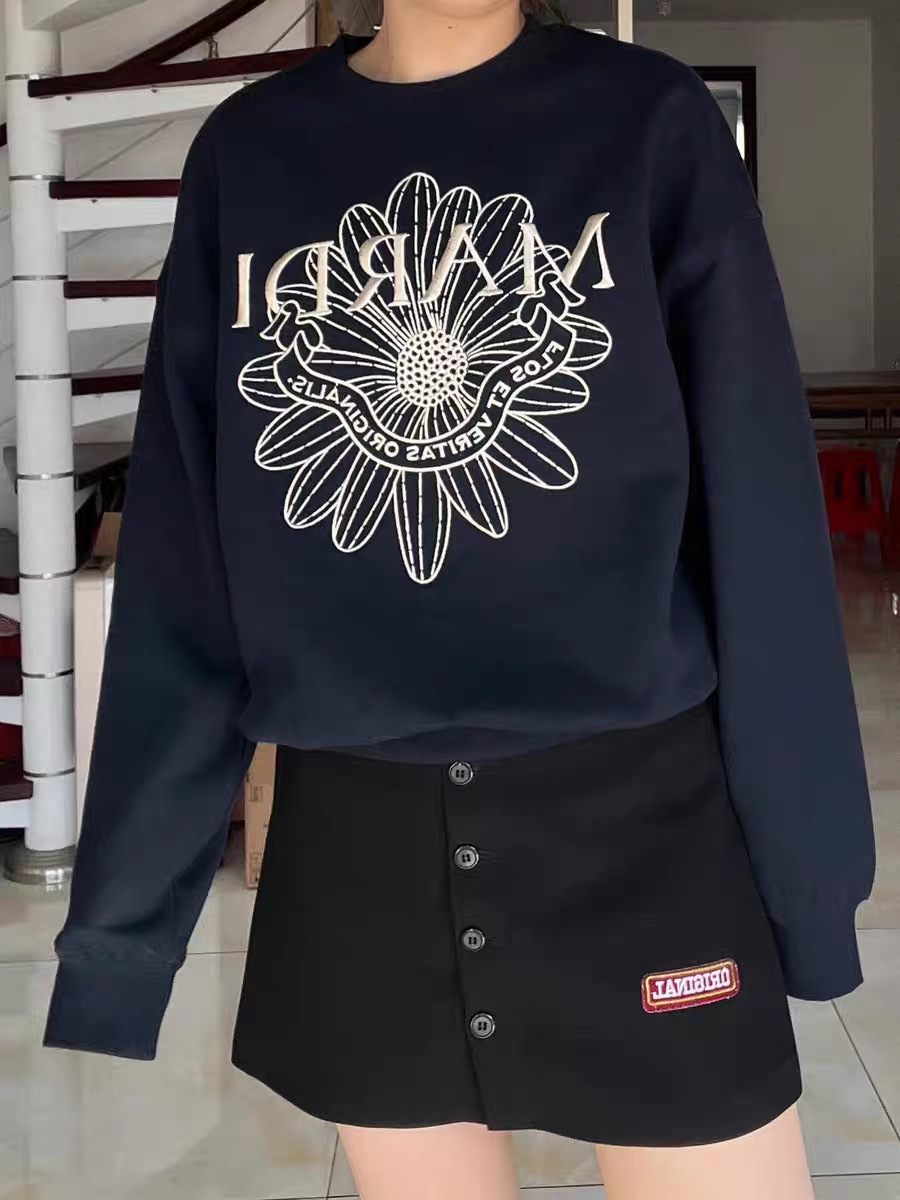 スポット韓国トレンドブランドマルディスウェットシャツレディースデイジー24新作プリントラウンドネックトップスドロップシッピング