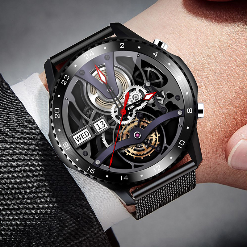 Smart Watch Business Black Technology Watch Men Adult Multifunctional Phone Sports Watch Listen to Songs Touch Screen Waterproof