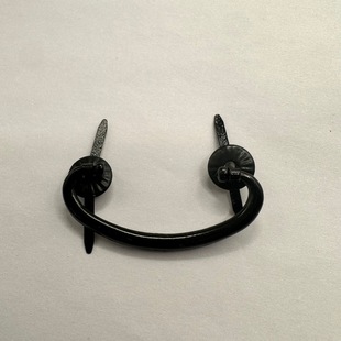 Black Painted Bronze Drawer Handle with Pin, Long Strip Iron Wire Ring Drawer Handle Accessories