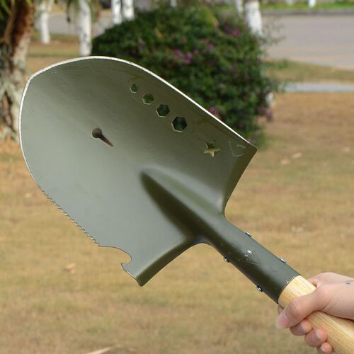 Multifunctional manganese steel ordnance shovel camping fishing folding shovel outdoor engineer shovel portable shovel fishing shovel