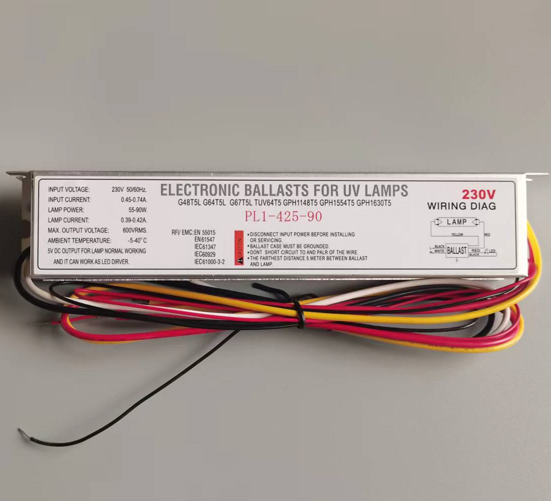 紫外线杀菌灯过流式管道水处理PL1-425-90电子镇流器