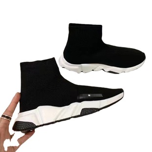2022 Spring and Autumn New Men's and Women's High Socks Shoes Flat Fashionable Trendy Elastic Thick Bottom Couple Casual Sneakers