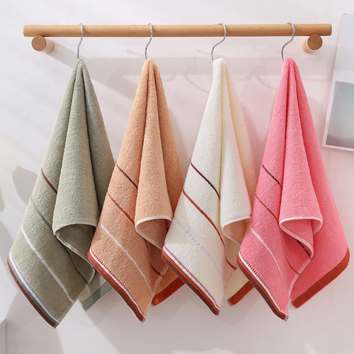 Towel factory wholesale household extra thick cotton face towel checkered cotton towels gift embroidered logo