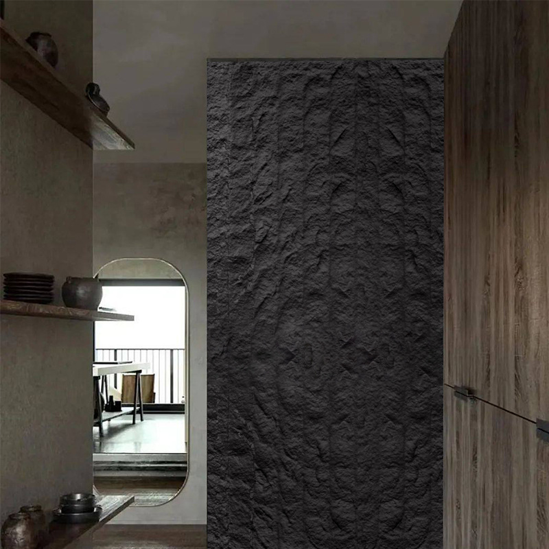 Pu Longyan textured stone veneer wall background, mushroom stone-inspired cultural brick for exterior walls, lightweight and realistic imitation stone materials