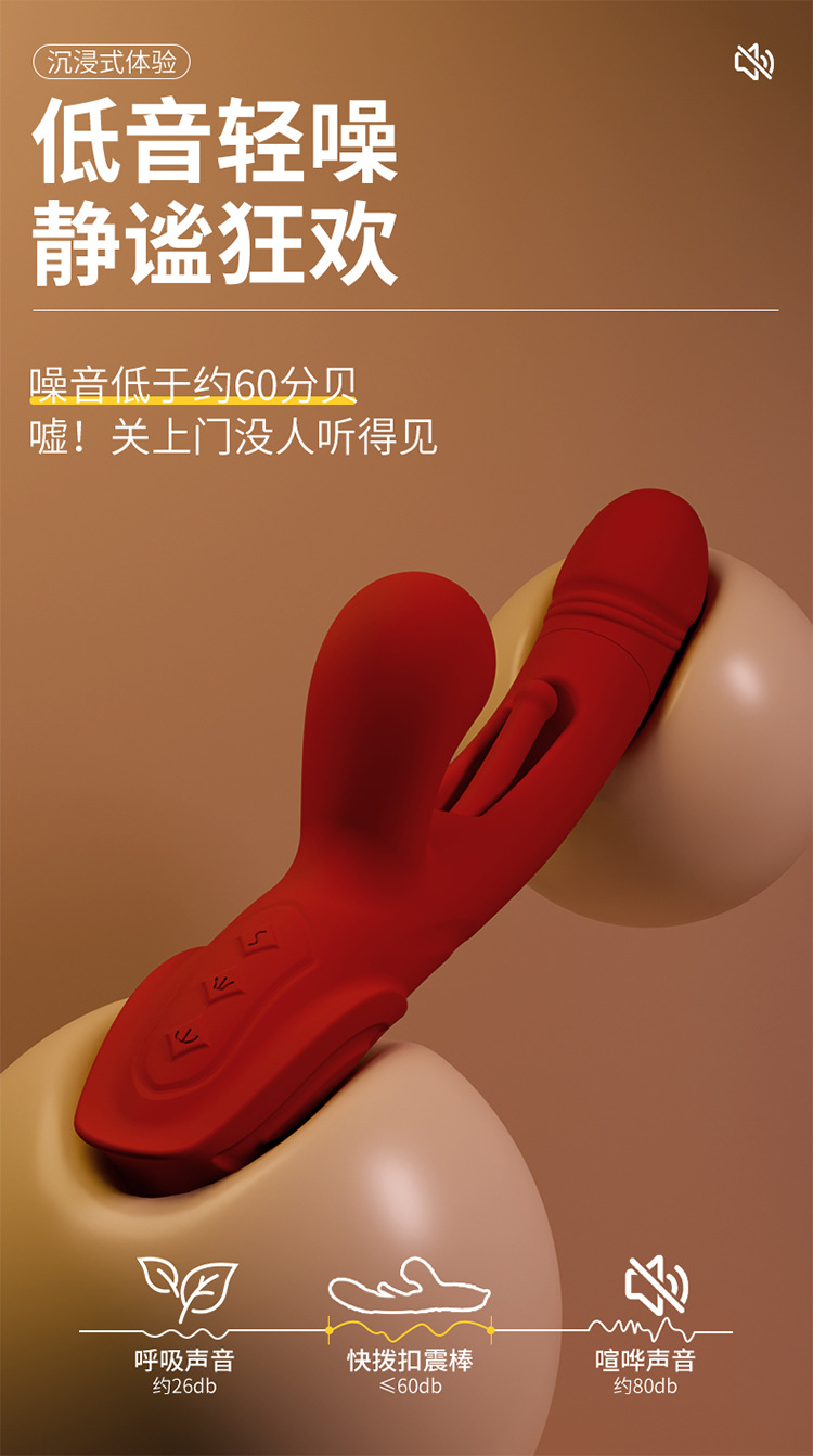 Jiuai Telescopic Vibrator for Women, Handheld Electric Silicone Massager, White or Green — detail image 15