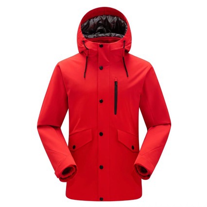 Giacca ActiveGo Outdoor di media lunghezza per uomo e donna, set da due pezzi, giacca in pile staccabile tre in uno, antivento e impermeabile_voghion.com