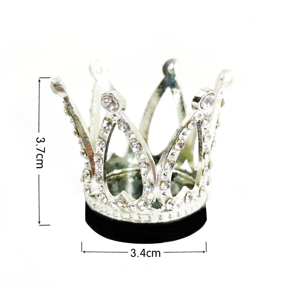 Motorcycle Electric Vehicle Helmet Decoration Crown Metal Crystal Diamond Small Yellow Duck Bamboo Dragonfly Personalized Kidsren and Girls