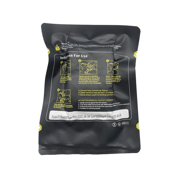 Outdoor sports trauma kaolin bandage tactical hemostatic gauze…