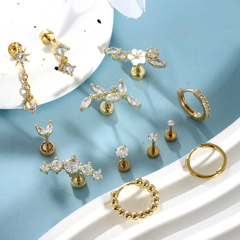 Labret piercing jewelry detail image