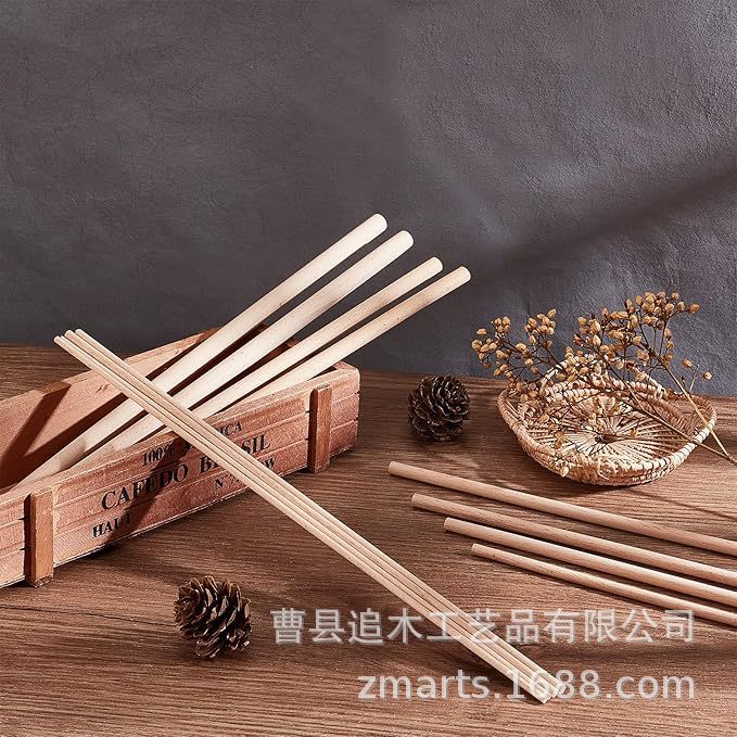 批发圆木棒diy手工模型小木棍置物架配件木杆挂衣杆擀面杖圆木棍