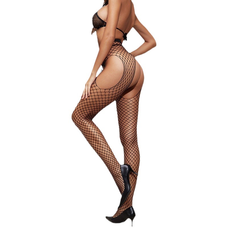 Medias sexys Benqian, lencería sexy europea y americana con aberturas, pijamas para parejas, accesorios de uniforme, conjunto de tentación 5022