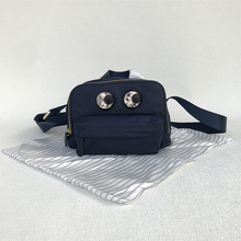 anya安雅男女通用防水尼龙搞怪大眼睛可爱休闲单肩斜挎包相机包