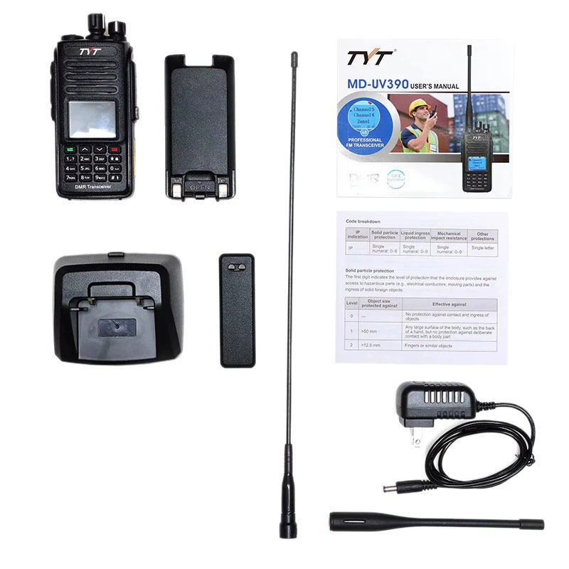 TYT Teyitong MD-UV390 PLUS радар-радио с AES256 шифрованием DMR водонепроницаемый USB Type-C зарядка