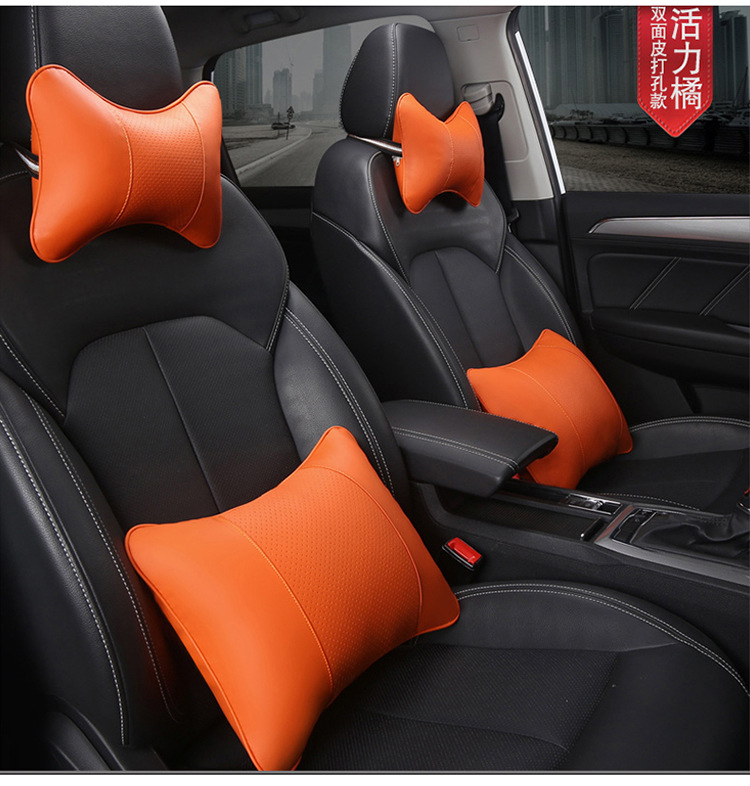Car Headrest, Car Seat Neck Pillow, Car Lumbar Support Pillow, Backrest Bone Pillow, Car Logo, High Elasticity