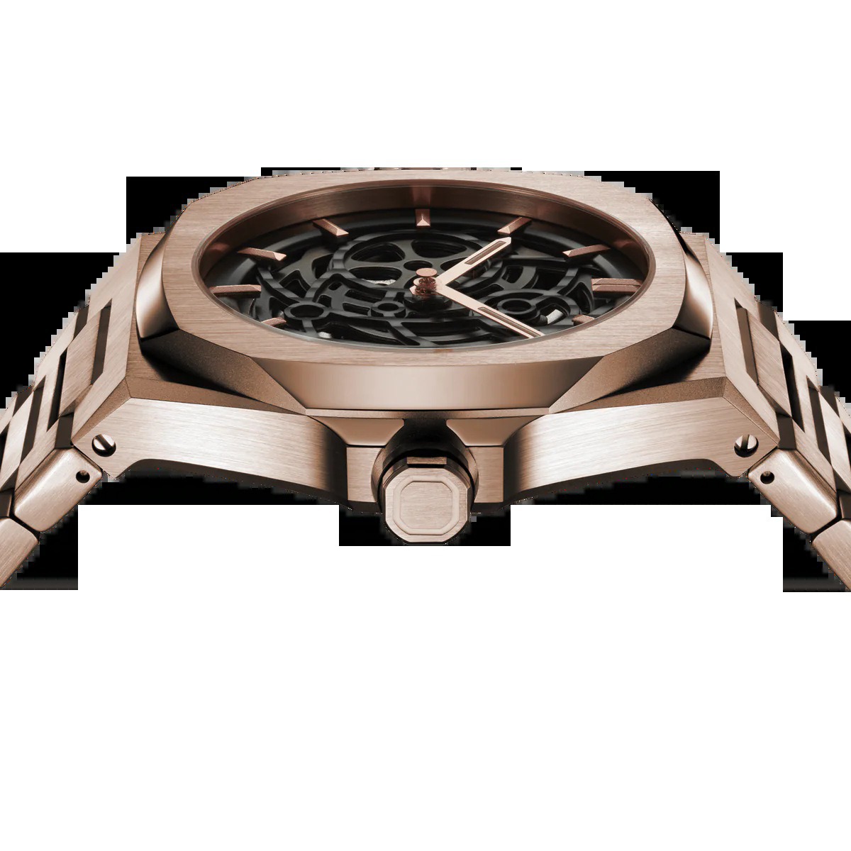 D1 reloj mecánico hueco con esqueleto de Milán reloj mecánico masculino impermeable reloj mecánico hueco de acero inoxidable