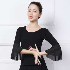 芭蕾舞蹈上衣成人女现代古典舞形体服中国舞练功服上衣纱袖培训服