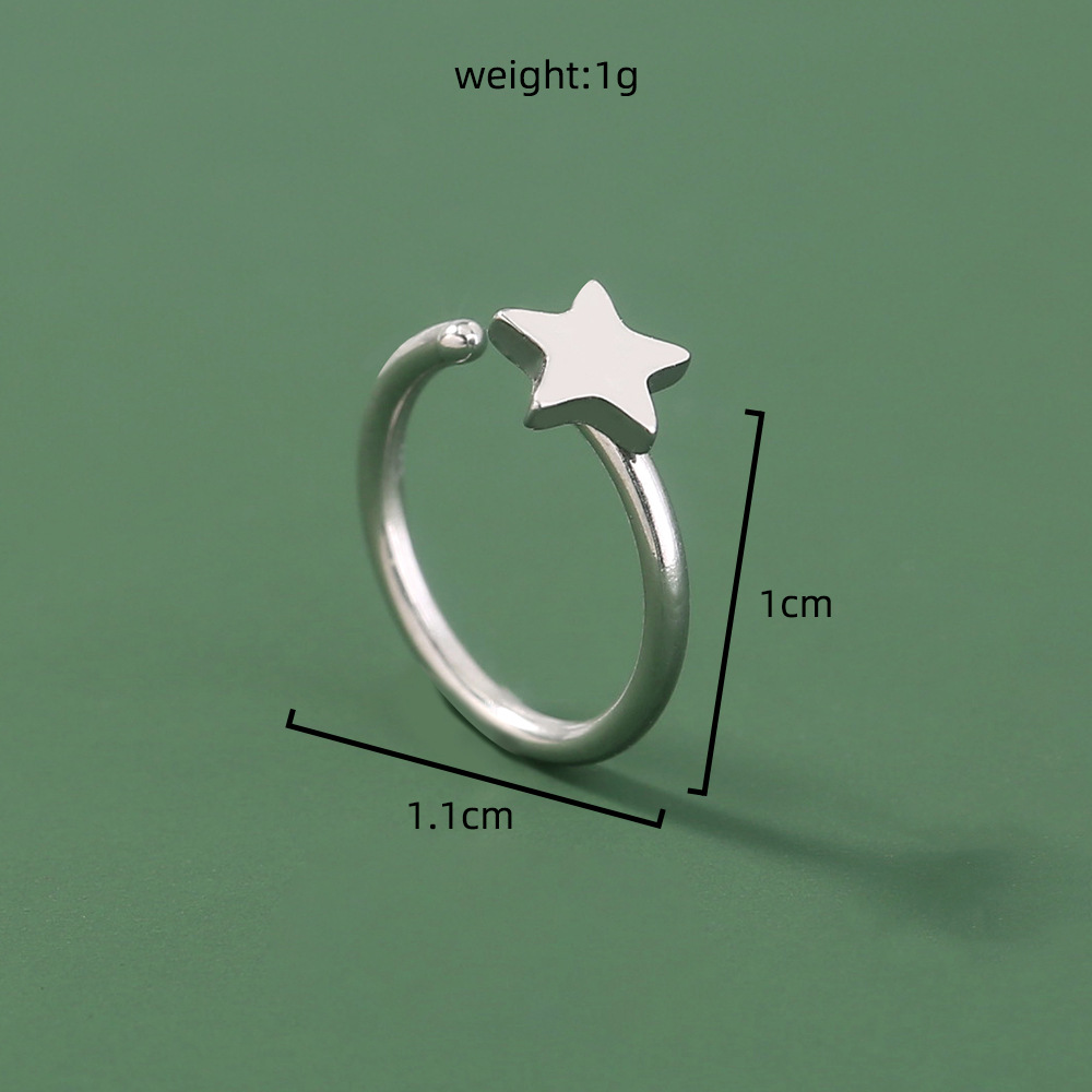 European And American Jewelry Stainless Steel Five-pointed Star Nose Ring display picture 4