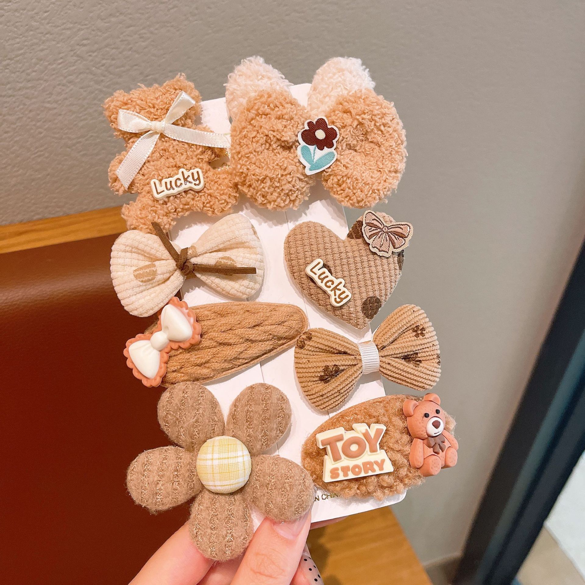 KULOMI Kids Hairpin Set Cute Sanli Pantalones Pequeñas Niñas Pequeñas Pequeñas