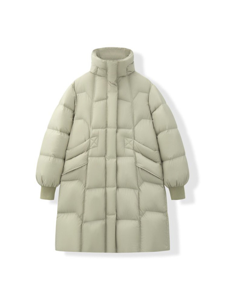 Chaqueta de plumón de alta gama para mujer, estilo europeo de invierno, longitud media, con 90% de plumón de pato blanco, corte holgado, efecto adelgazante, abrigo grueso.
