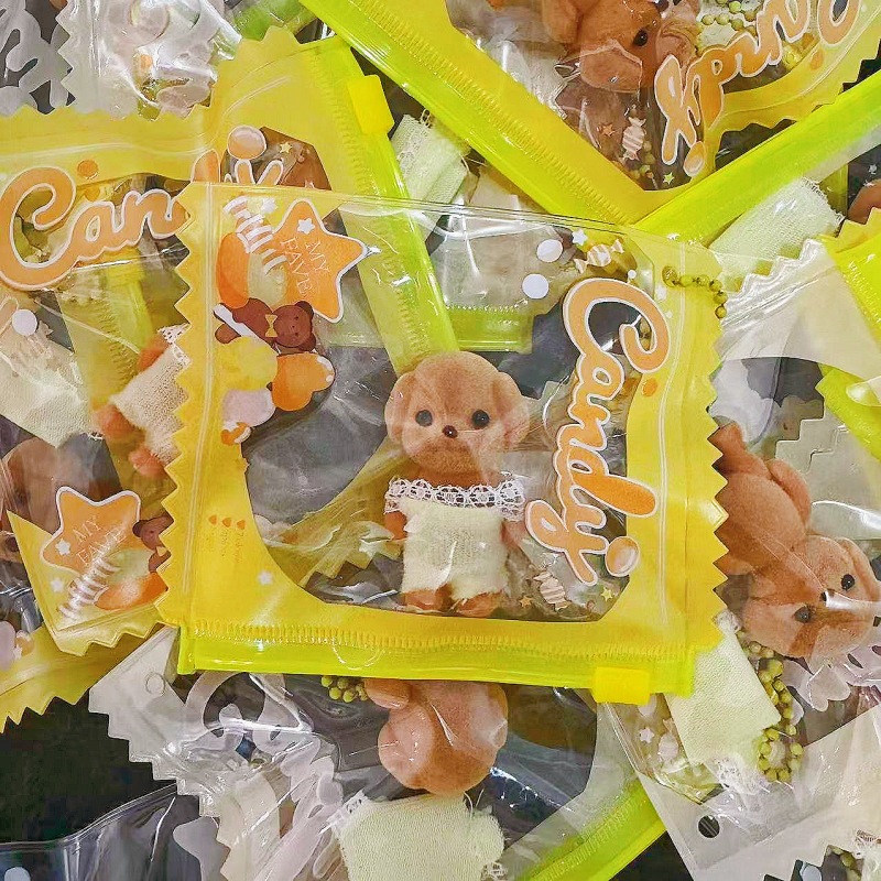 삼벨 푸들 세트 개   가족 스몰 사이즈 봉제 장난감 강아지 미니 사지 움직일 수 있음