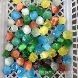 水晶石diy小颗粒水晶原石无火扩香石手工手作DIY编织水晶手链E18