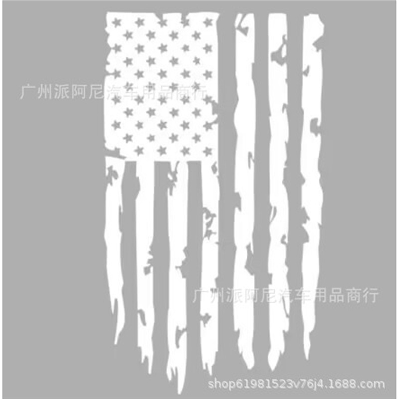 外贸热销美国国旗贴纸 卡车后挡国旗条纹条纹车尾贴 汽车车身贴纸
