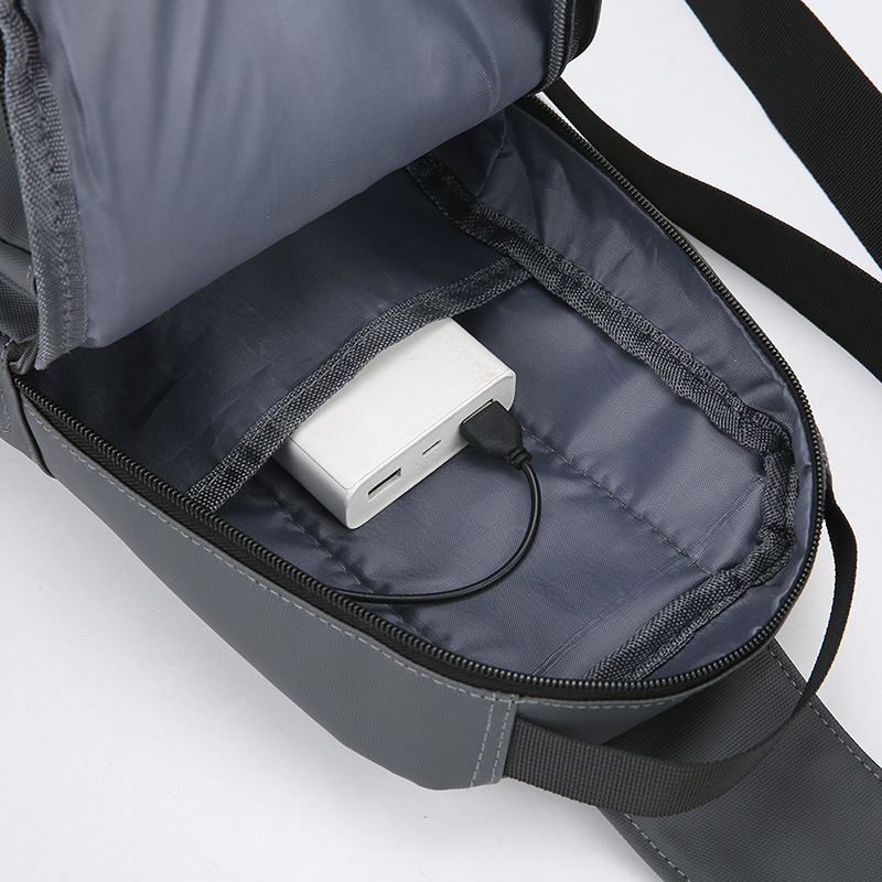 2024 nueva tendencia multifuncional USB bolso de pecho de negocios para hombres ocio deportes al aire libre montañismo bolso de mensajero de un solo hombro