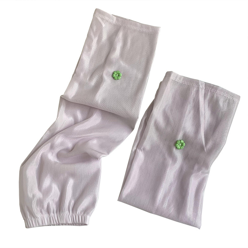 Mangas de hielo, mangas de protección solar, nuevos productos de verano, hebilla de disco de arte retro, mangas de hielo de hilo delicado, protectores de brazos de conducción sueltos y transpirables