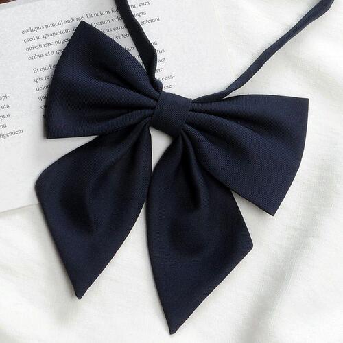 JK uniform solid color feather collar tie for girls' school uniform shirt sailor uniform diagonal bow tie red feather