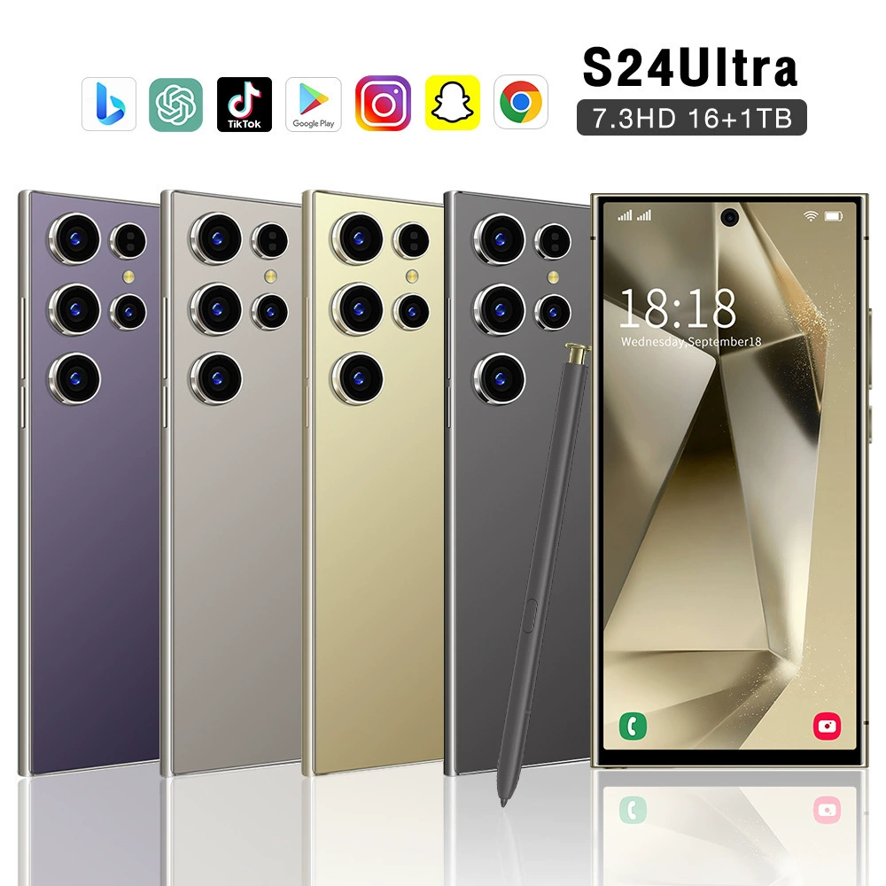 Смартфон S24 Ultra, 7.3" дисплей, аккумулятор 8000 мАч, камера 72+108 МП