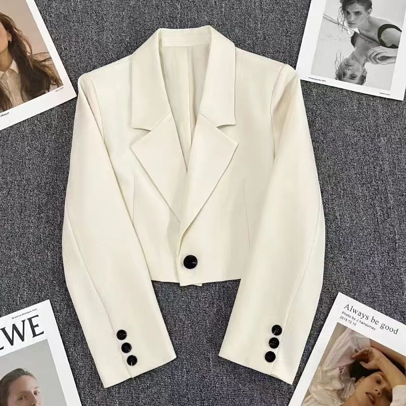 Women's Ultra-Short Blazer Jacket, New Loose Casual Versatile Fashion Slimming Suit Top for Autumn 2025
