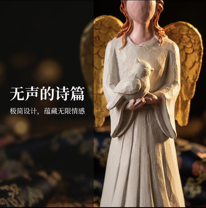 Cross-Border Creative Faceless Angel Holding a Dove Resin Craft Ornament, Decorative Piece for Living Room, Study, and Entryway Cross-Border Creative Faceless Angel Holding a Dove Resin Craft Ornament, Decorative Piece for Living Room, Study, and Entryway