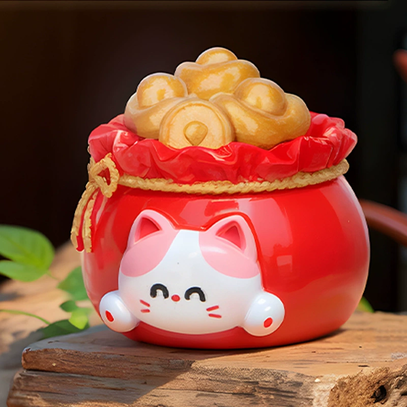 Новый милый питомец-фигура котенок стикеры Meow, защитная коробка, творческие настольные украшения, декоративные подарки на праздники