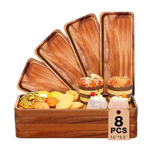 Wooden Dining Tray Household Solid Wood Coffee Snack Bread Tray Wooden Modern Simple Snack Tray