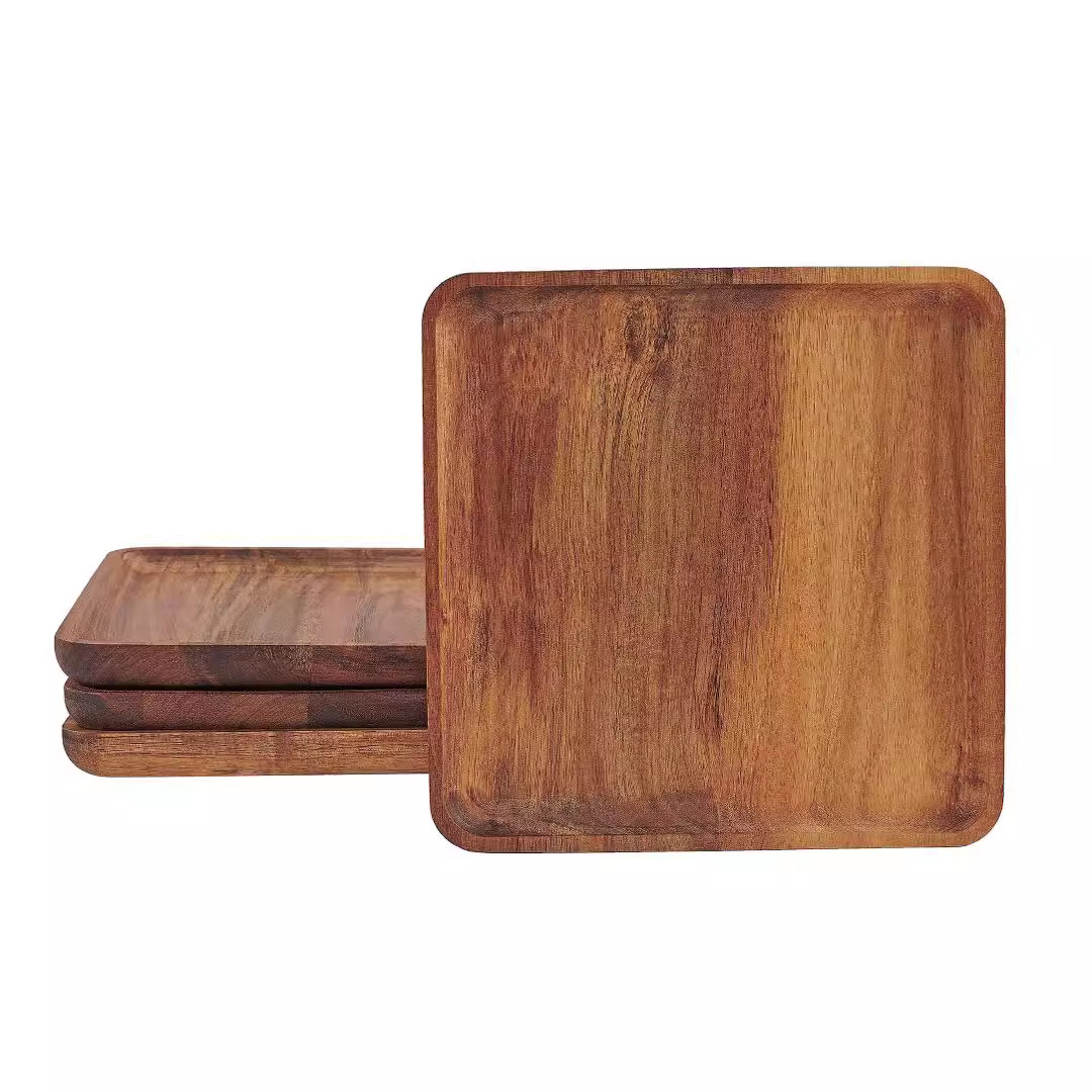 Estilo japonés xiangs bandeja de madera maciza rectangular hogar vajilla taza de té plato ovalado plato de comida occidental plato redondo