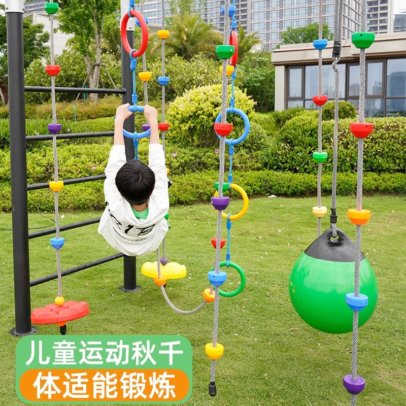 juguetes al aire libre colgantes colgantes escaleras de escalada de cuerda colgantes escaleras de cuerda colgantes equipos de entrenamiento físico de jardín de infantes para niños