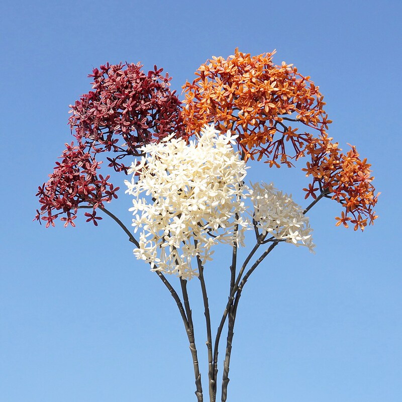 Retro Style Autumn-Colored 2-Head Silver Crown Flower, Artificial Flower, Fake Flower, Home Decoration, Soft Decoration Flower, Wedding Photography Flower