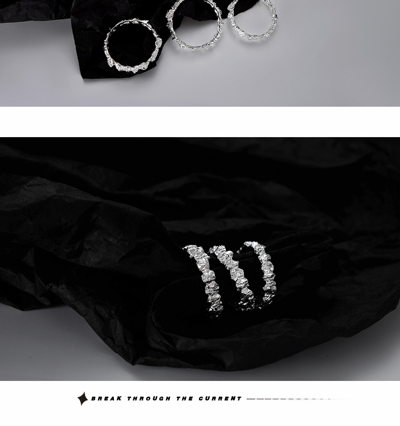 Simple Style Geometric Sterling Silver Plating Rings 1 Piece