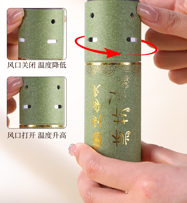 Handheld Moxa Stick Burner Box Portable Moxibustion Tool with Gua Sha Edge and Safflower Moxa Cones quality and texture