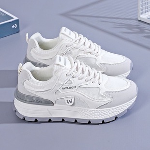 Torre Shoes Women's 2025 Summer New Breathable Mesh Shoes Women's Korean-style All-match Thick-soled Casual Running sneaker