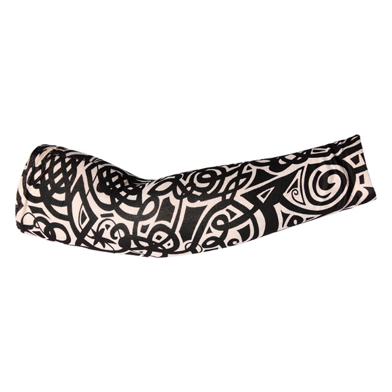 Floral Arm Tattoo Sleeves, Ice Silk Outdoor Sports Gloves, Cycling, Fishing, Windproof Ice Sleeves, Men's Wholesale Sunshade Dragon Pattern