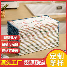 定制日式印花洗碗抹布木纤维不沾油厨房专用百洁布不褪色洗碗布