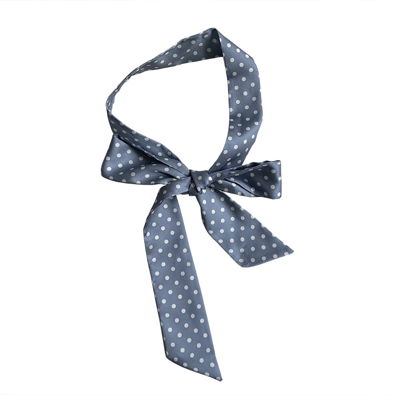 Bufandas de seda de punto de onda alta sensación de verano con camisas delgadas de cuello bufandas de seda coreanas correa de pelo