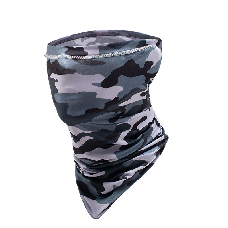 Ciclismo máscara de protección solar Sombrilla de seda de hielo máscara de protección UV de viaje al aire libre pañuelo mágico bufanda elástica de secado rápido