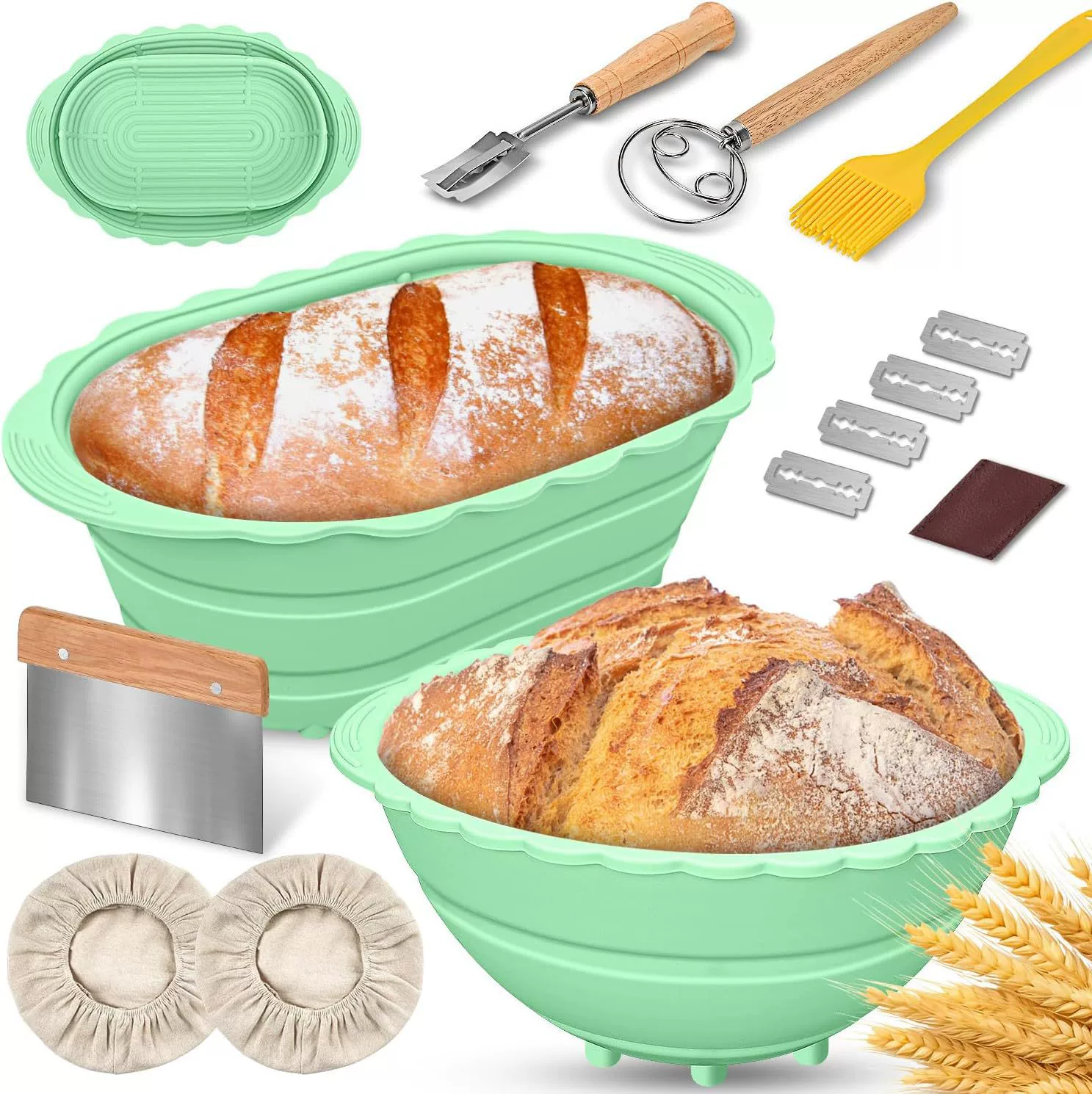 Силиконовая корзина для брожения Защитная корзина для хлеба в европейском стиле форма для выпечки миска для брожения теста складная корзина для брожения хлеба