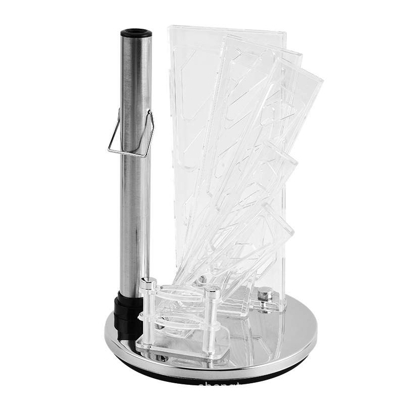 Fabricantes de cuchillos de cocina al por mayor juego de 9 piezas mango de sirena con soporte de cuchillo acrílico utensilios de cocina de acero inoxidable juego de regalo