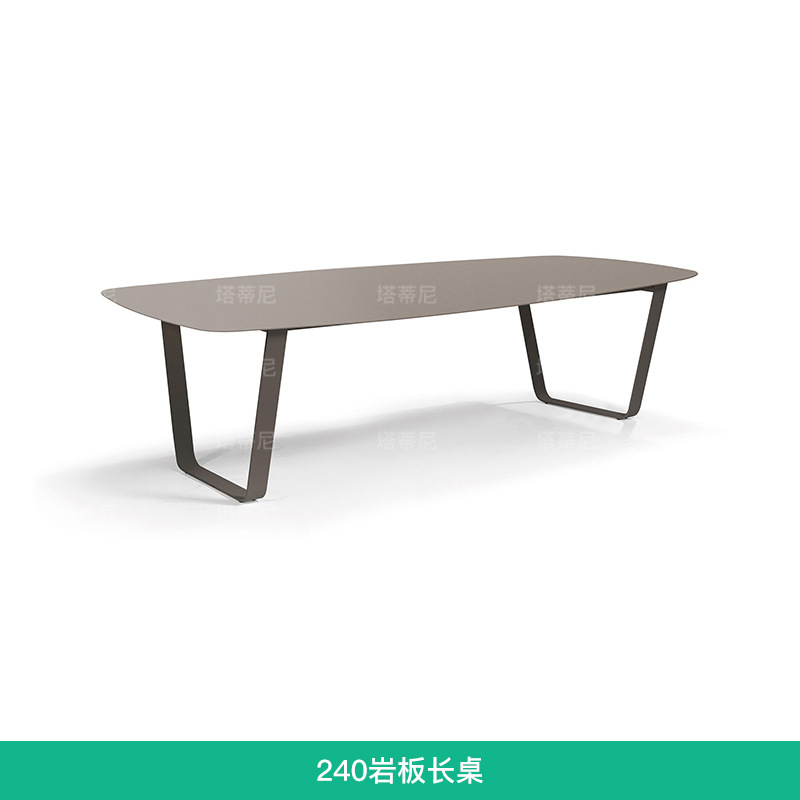 Mesas y sillas de exterior para patios de villas, mesas de aleación de aluminio impermeables y resistentes al sol, conjunto de sillas de ratán para terraza de jardín. image 17