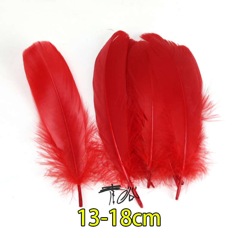 Fábrica directa pequeña serie de plumas rojas DIY accesorios accesorios de artesanía ropa accesorios escenario plumas